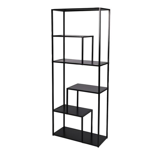 Bibliothèque à 6 étagères"Madison" - Noir- L 70 x l 30 x H 170 cm