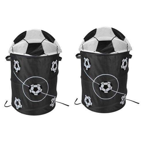 Panier à linge pliable, plastique de Football, 2 pièces, tonneaux de rangement, baril de rangement, magasin de jouets en tissu Polyester