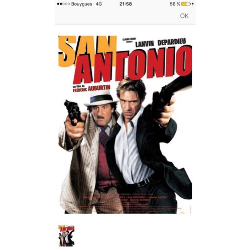 Affiche Cinéma Originale "San Antonio" 40x60cm Pliée