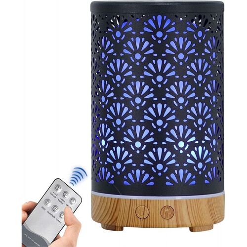 Diffuseur De Parfum Ultrasonic Sofia En Métal Avec Télécommande - Noir - H 15 Cm 