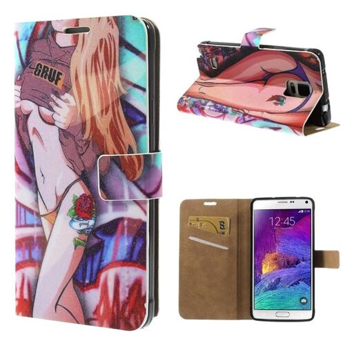 Etui Folio A Rabat Samsung Galaxy Note 4 Sexy Body Eco-Cuir (Pu)