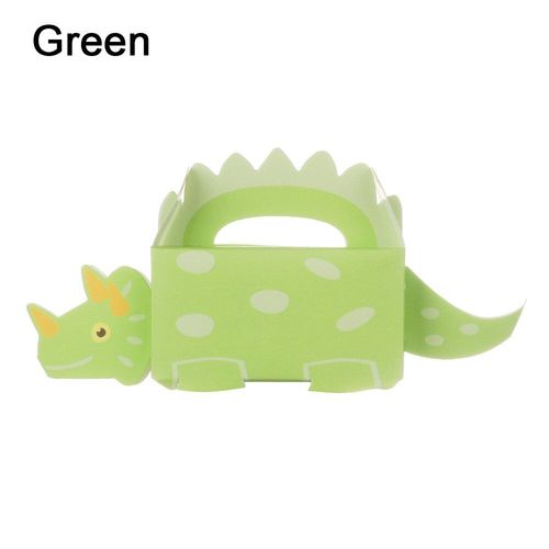 Boîte À Biscuits Bleu Vert En Forme De Dinosaure, 10 Pièces, Boîte À Bonbons Pour Fête D'anniversaire Pour Enfants, Boîtes En Papier, Décor D'emballage Bricolage