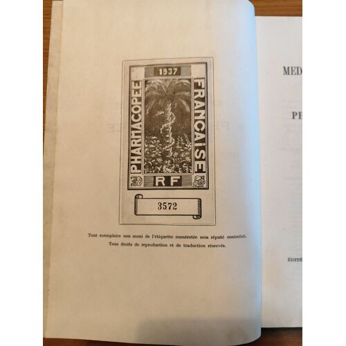 Codex Medicamentarius Gallicus ; Tome I De 1937