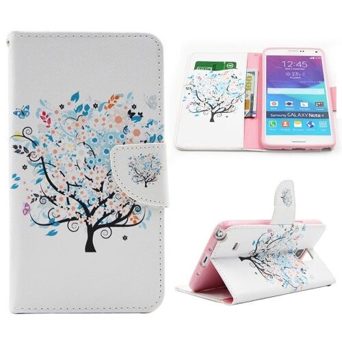 Etui Folio A Rabat Samsung Galaxy Note 4 Arbre De Vie Eco-Cuir (Pu)