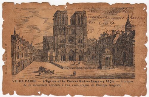 Cpa La France Pittoresque Et Monumentale - Vieux Paris - L'église Et Le Parvis Notre-Dame En 1637 - Timbrée, Oblitérée Et Avec Correspondance En1905