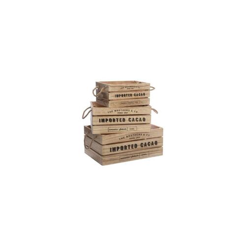Lot de 3 caisses Colonial - Beige - Chanvre