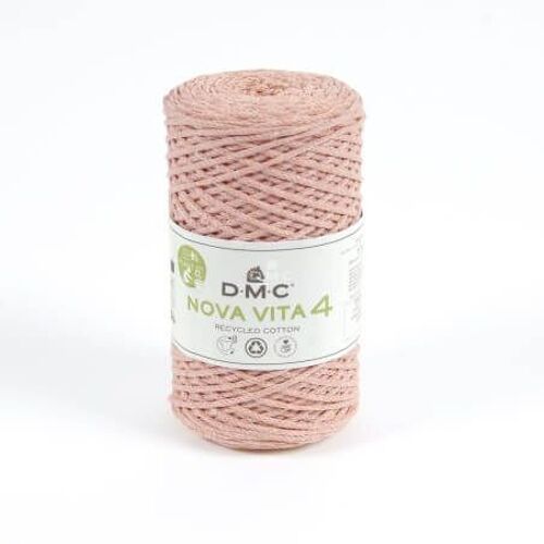 Coton Recyclé Macramé Nova Vita 4 (250gr) ! - Dmc - Certifié Oeko-Tex 104 Rose