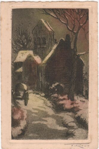 Eau Forte Originale Signée T.Roux (1925 Environ)