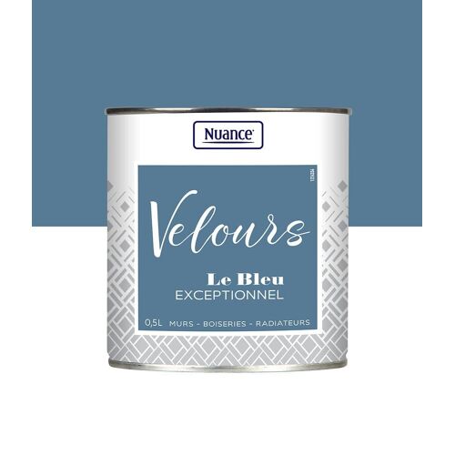 Peinture velours bleu exceptionnel 0,5L multi-supports