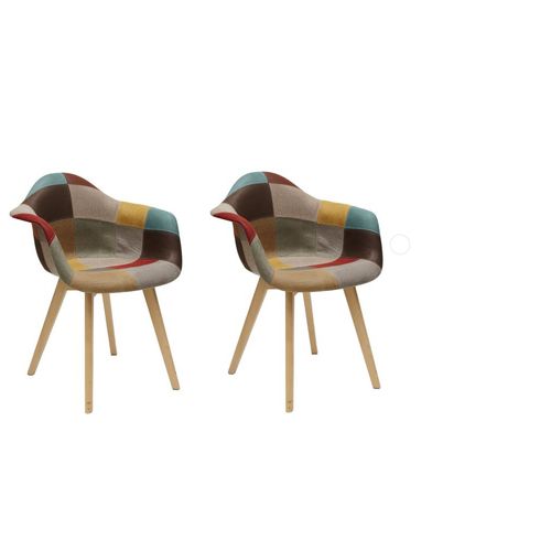 Lot De 2 Fauteuils Patchwork Louisiane - Multicolore