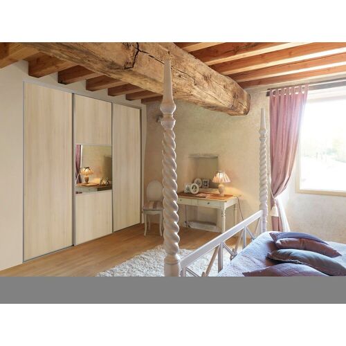 Vantail Recoupable - Acacia Crème Partition Miroir - 2500x608