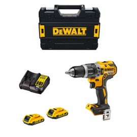 Perceuse à percussion 18V DEWALT + 2 batteries Li-Ion 2Ah + chargeur + coffret Tstak - DCD796D2
