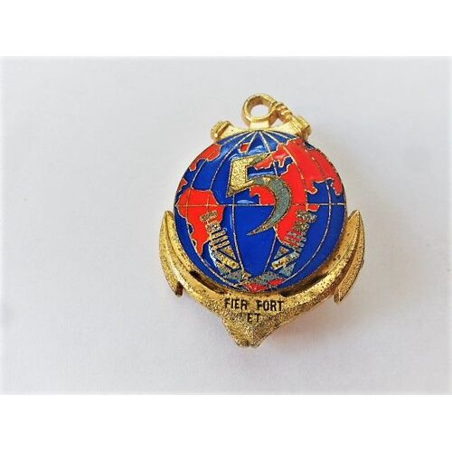 Militaria Insigne Original 5 Eme R I A O M (Regiment Inter Armes D'outre Mer ) Troupes Coloniales / Delsart Sens