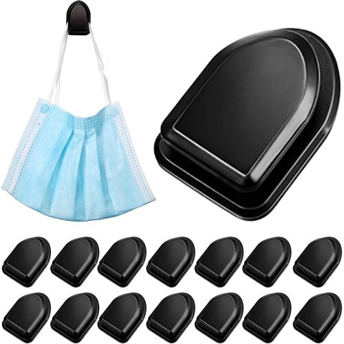 15 Pièces Voiture Noir Crochets Adhésifs Multifonctionnel Véhicule Crochets Adhésifs Suspendus Crochets de Stockage de Voiture pour Clé USB Câble Écouteur Support de Câble Décor de Véhicule