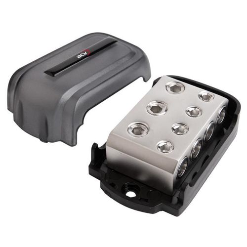 Bloc de distribution nickel gris 3 x 35 - entrée 50mm²