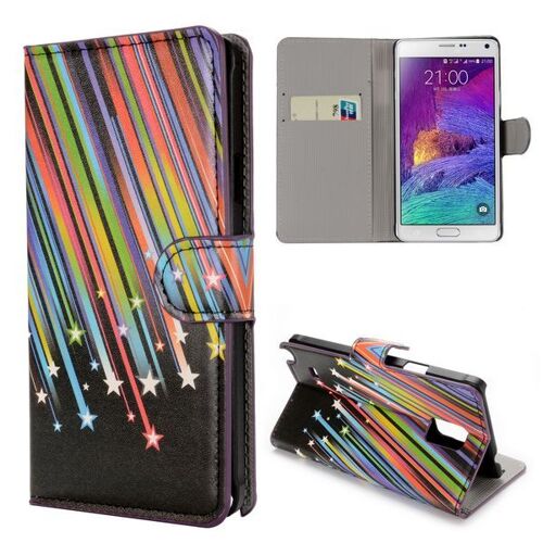 Etui Folio A Rabat Samsung Galaxy Note 4 Moon Rainbow Eco-Cuir (Pu)
