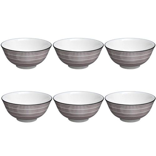 Lot De 6 Bols Porcelaine "Lunis" 15cm Rouge