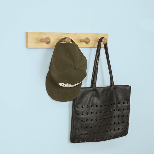 SoBuy® FHK10-N Porte-Serviette Porte-Manteau Mural Patère à Crochets pour lits superposés avec 4 Crochets
