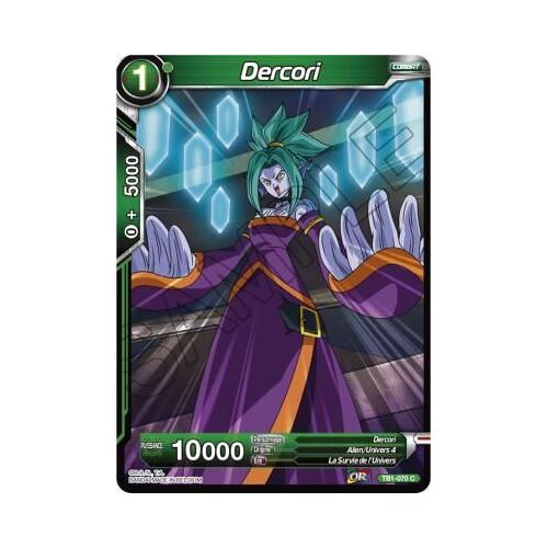 Carte Dragon Ball Super Tb1-070 Dercori Commune