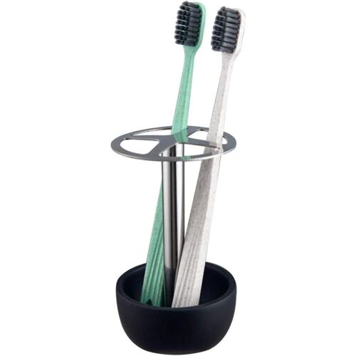 Support porte-brosse à dents, porte-brosse à dents multifonctionnel pour comptoir de salle de bain, divisé en acier inoxydable, design élégant, peut contenir 4 brosses standard, idéal pour la maison,