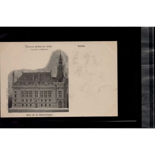 Carte Postale Sens Nouvel Hotel De Ville Facade Laterale En L'état Sur Les Photos