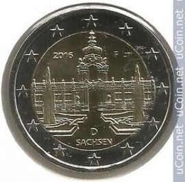 Pièce 2 Euros Commémorative Allemagne 2016 D - Sachsen