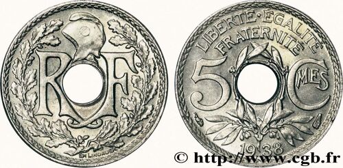 Piece 5 Cts 1935 Lindauer
