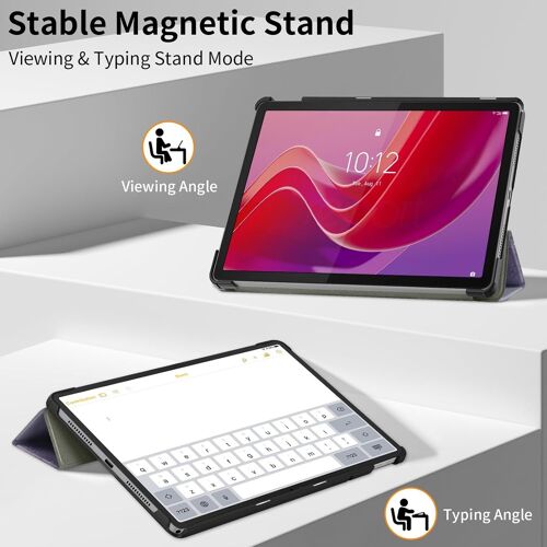 Étui Pour Lenovo Tab M11, Coque Tablette Lenovo M11 Avec Support Trifold, Conception De Motifs Magnifiques,Housse De Protection Marbre Violet