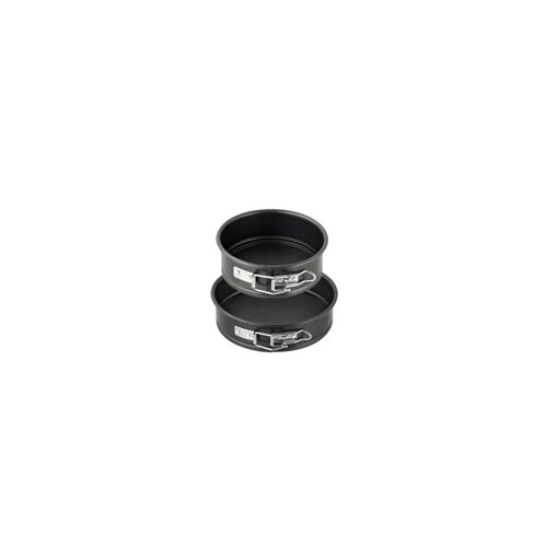 Zenker 9916450 Lot De 2 Mini Moules À Manqué, Moule 16 Cm Et Moule 12 Cm, Mini Moule Rond, Moule À Manqué À Charnière, Moule À Gâteau, Acier Inoxydable, Noir, 12 Cm Et 16 Cm