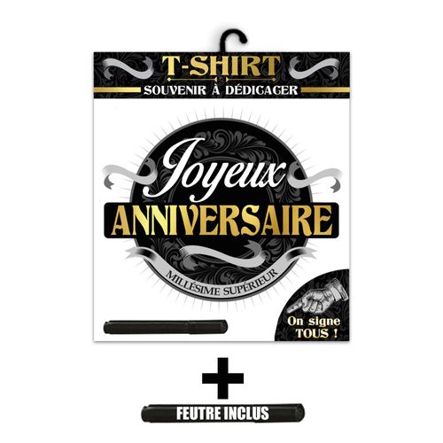Tee Shirt Joyeux Anniversaire Homme A Signer
