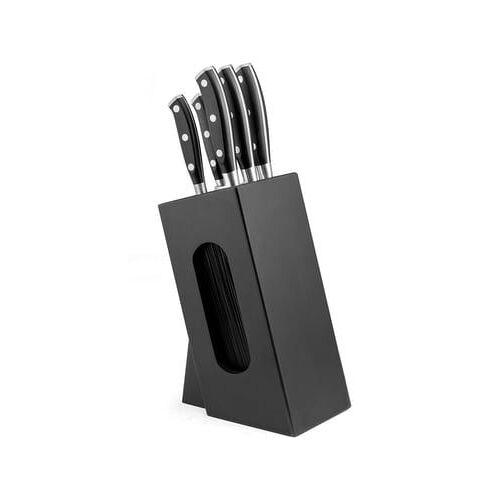 Sabatier Trompette - Vulcano - Bloc Spaghetti 5 Couteaux De Cuisine  - Gris