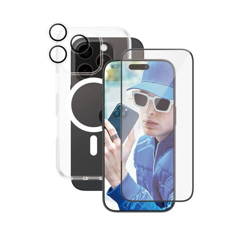 Pack de Protection pour Apple iPhone 16 Pro Série Flagship 3-en-1 Panzer Glass Transparent