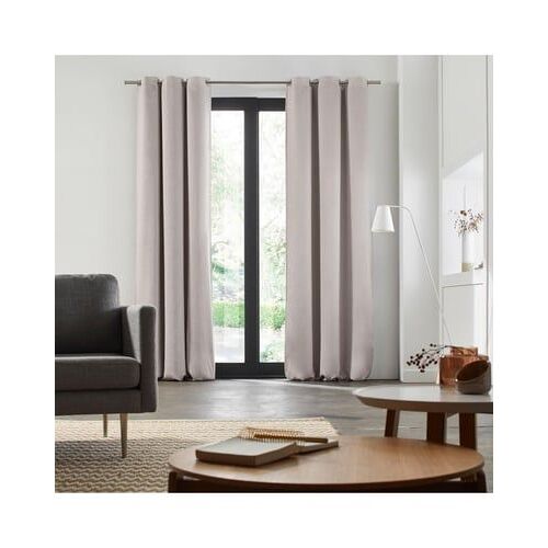 Madura - Rideau oeillets doublé occultant CARLINA - Beige