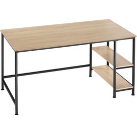 Bureau informatique CANTON 120x60x75,5cm - bois clair industriel