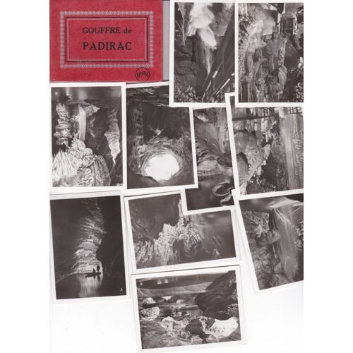 Pochette De 10 Cartes Postales / Mini Vues Du Gouffre De Padirac / Lot