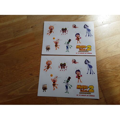 2 Planches De Stickers 15 X 21 Cm Maya L'abeille 2