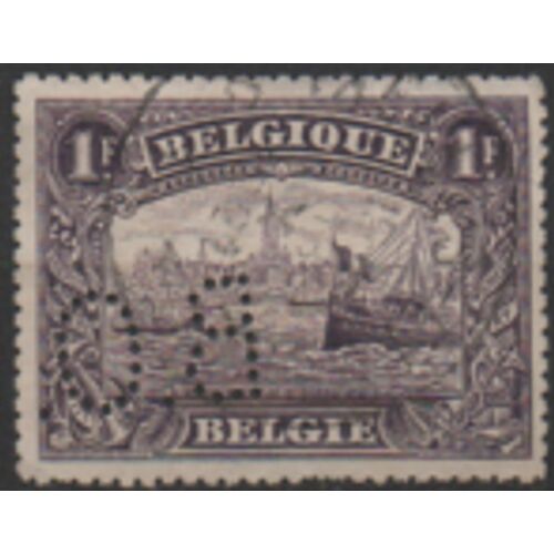 Belgique: Timbre De 1915 Représentant Des Bateaux Sur L'escaut.