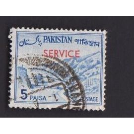 Timbre Pakistan Passe De Khyber Montagnes Paysage 5 Paisa Oblitéré Service