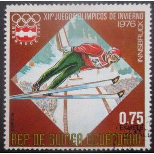 Guinee Equatoriale N°75f Jeux Olympiques D'Innsbruck 1976 Oblitéré
