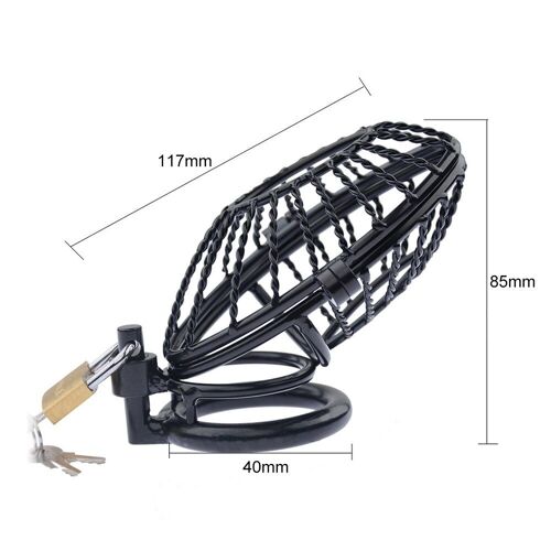 Cage De Chasteté Pour Homme, Petit/Standard, Avec Anneaux De 3 Tailles, Verrouillage En Laiton, Étiquettes Numériques, Jouets Sexuels