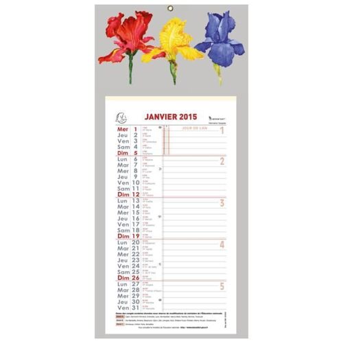 Calendrier Mensuels 285x155 Support Fleurs 410x190 285x155 Mm