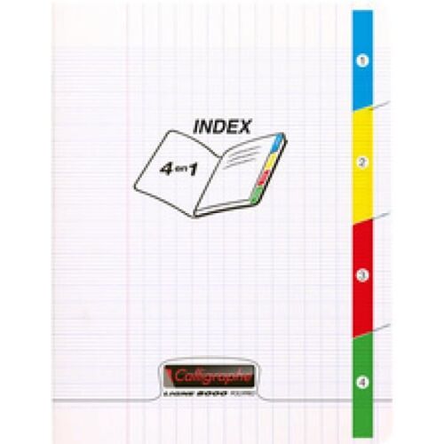 Calligraphe Cahier 4 Index 8000 Polypro, 240 X 320 Mm 0,000000 Noir