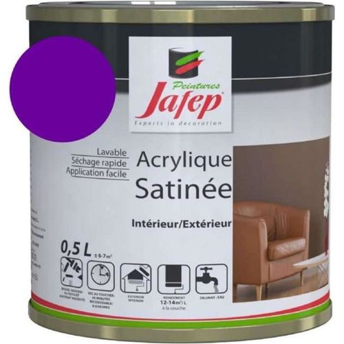 Peinture acrylique satinée violet 0,5l 0,5 L