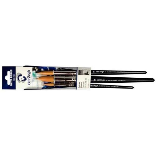 Van Gogh Set 3 Pinceaux Aquarelle Série 191 Taille 10/18/24