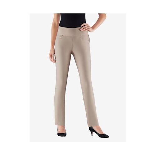 Pantalon Ceinture Haute Affinante À Glissière - Collection L - Gris Pierre