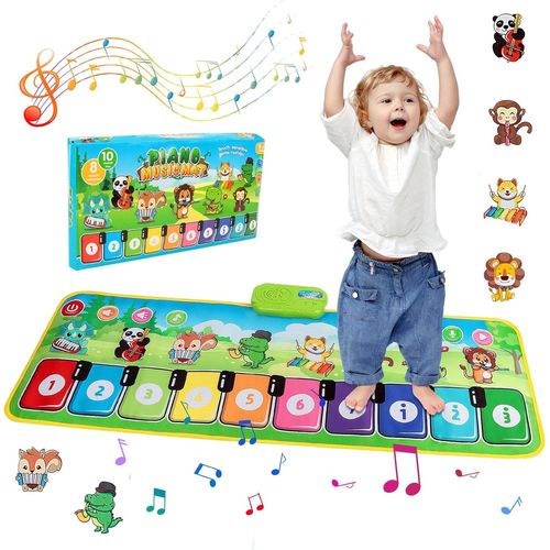 Piano Bébé Avec 8 Animaux, Tapis De Danse Pour Enfants, Jeu Musical Animal Pour Bébé, De Noël Pour Bébés 1 2 3ans