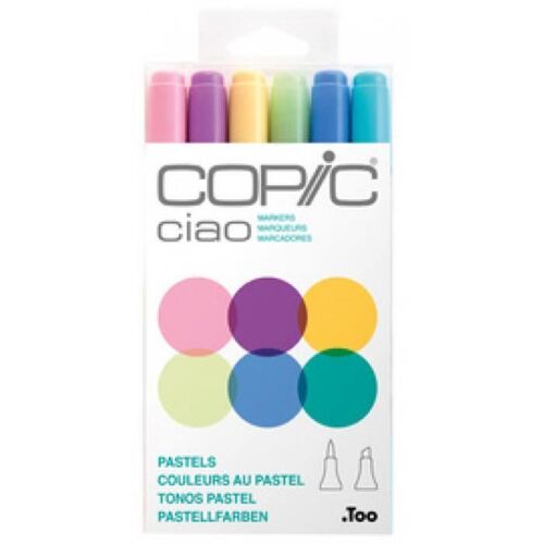 Copic Marqueur Ciao, Kit De 6 "Pastels" 0,000000 Noir