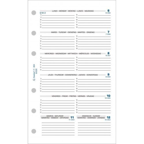 Exacompta Recharge 17 Semainier Millésimé 1 Page