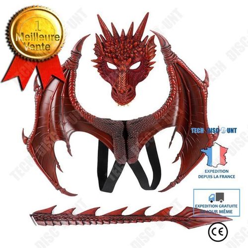 Td® Halloween Decoration Ensemble De Masques De Queue D'ailes De Dragon Pour Enfants