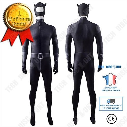 Td® Halloween Decoration Film Nouveau Batman Catwoman Cosplay Complet Body Collants Cosplay Costume L Code